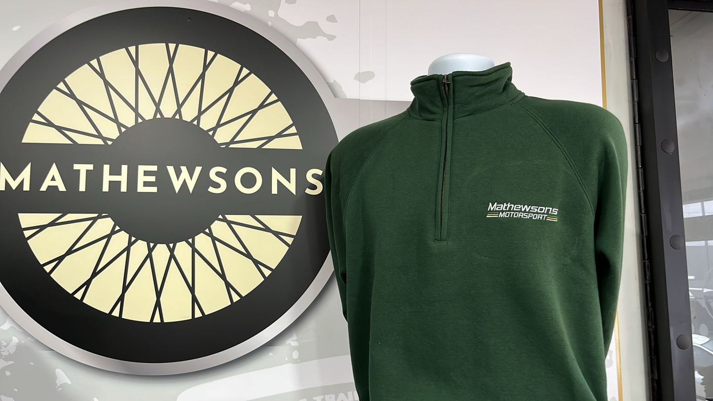 Mathewsons Motorsport Green Quarter Zip