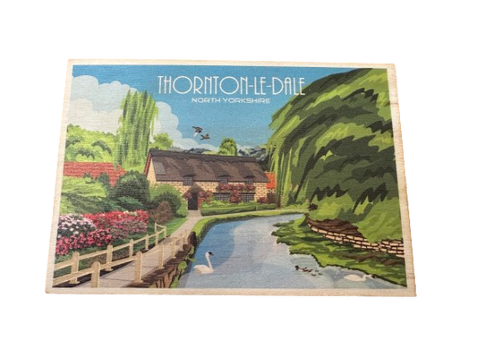 Thornton-le-dale Wooden Postcard