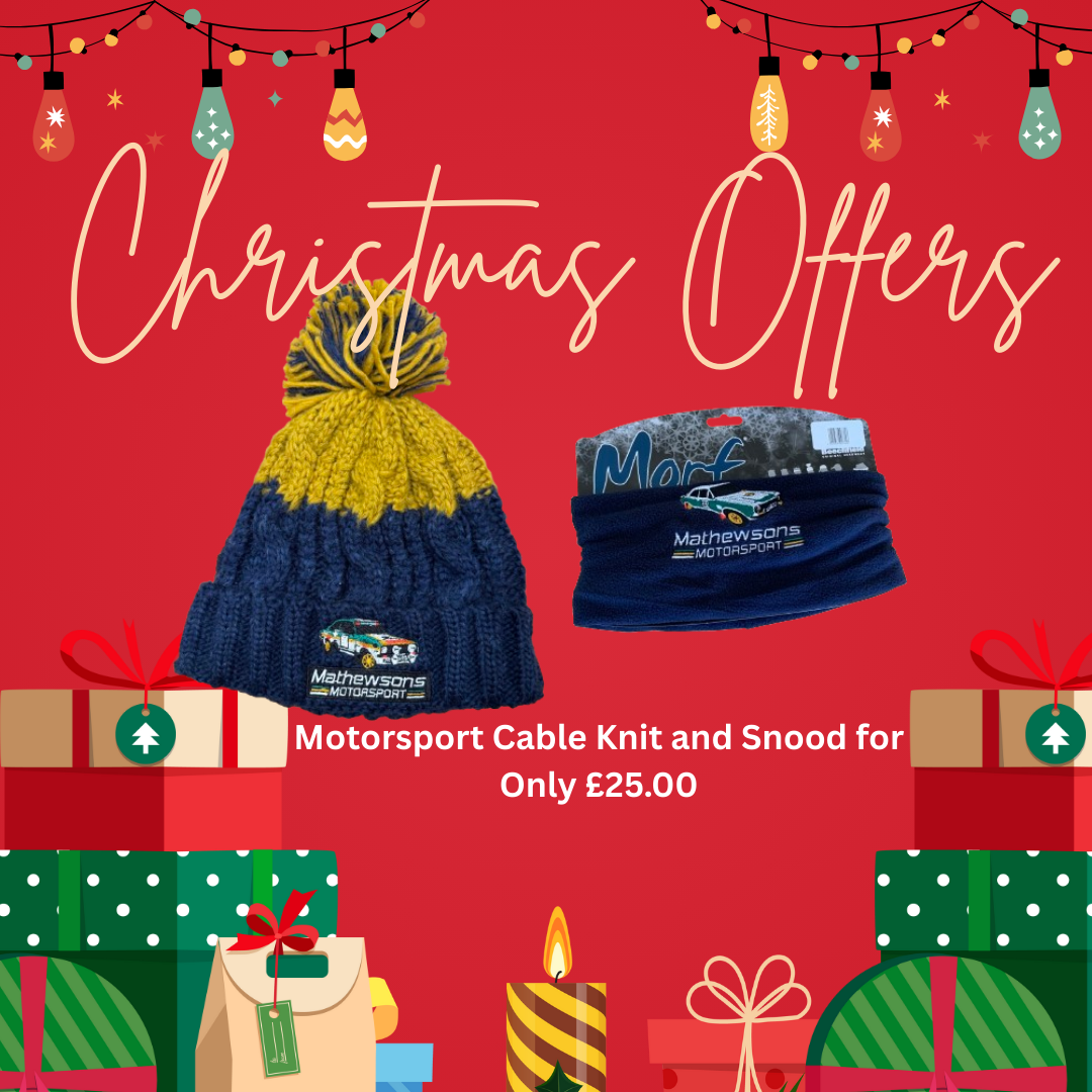 *****MK2 Motorsport Cable Knit Bobble Hat & Snood *****