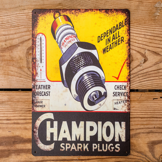 Champion Metal Sign