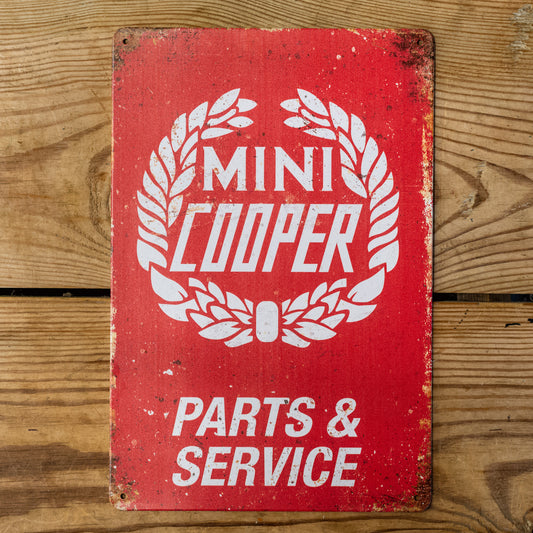 Mini Cooper Metal Sign