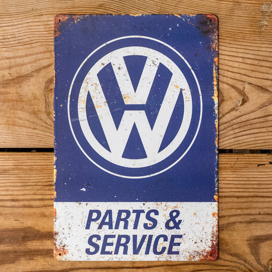 VW Parts & Service Metal Sign
