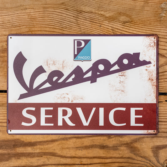 Vespa Service Metal Sign