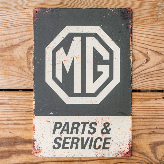 MG Parts Metal Sign