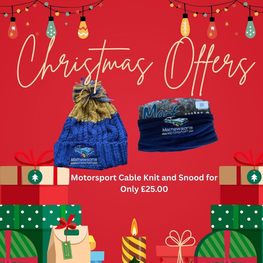 *****MK1 Motorsport Cable Knit Bobble Hat & Snood *****