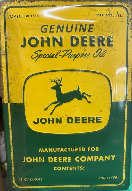 John Deere Metal Sign