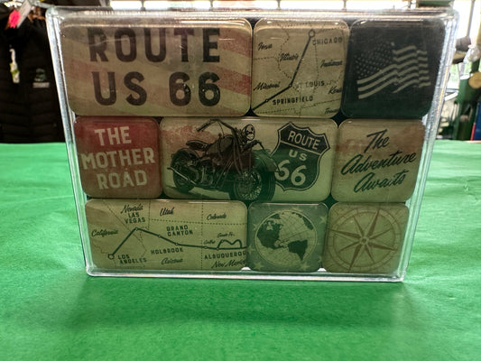 Route 66 Nine Piece Magnet Set