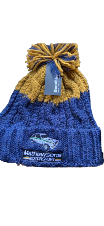 Motorsport Cable Knit Bobble Hat - Escorts and Fiesta