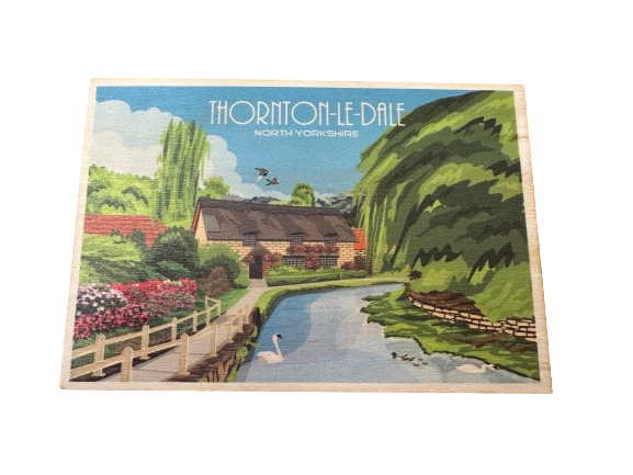 Thornton-le-dale Wooden Postcard