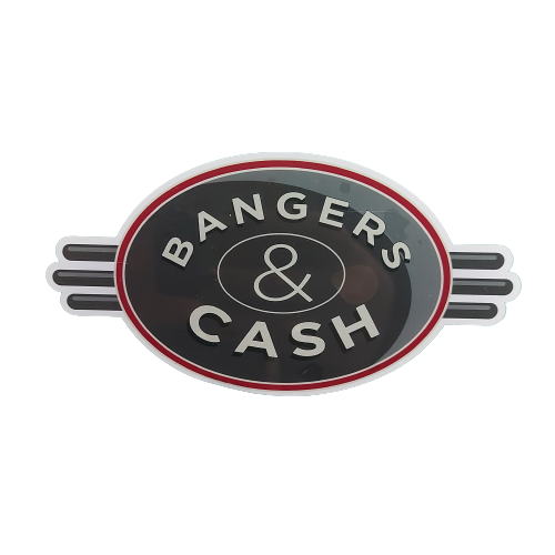 Bangers & Cash Logo Window Sticker