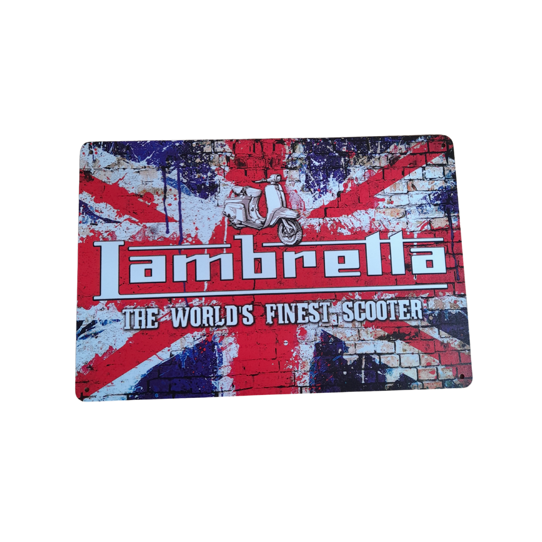 Lambretta Union Jack Metal Sign