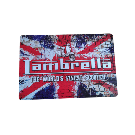 Lambretta Union Jack Metal Sign