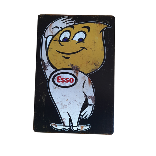 Esso Mr Drip Metal Sign