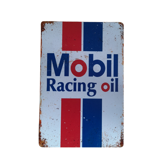 Mobil Racing Oil Metal Sign