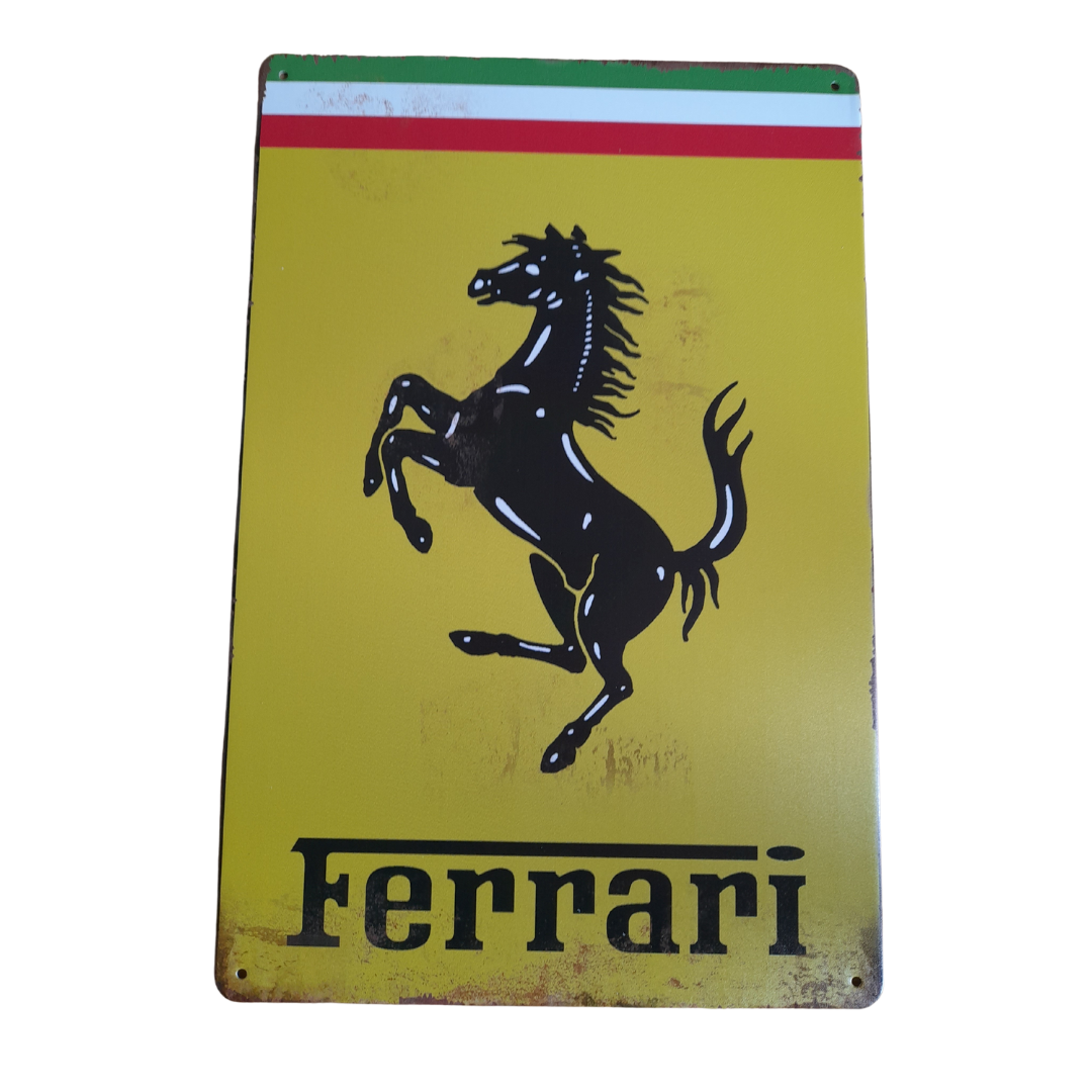 Ferrari Metal Sign