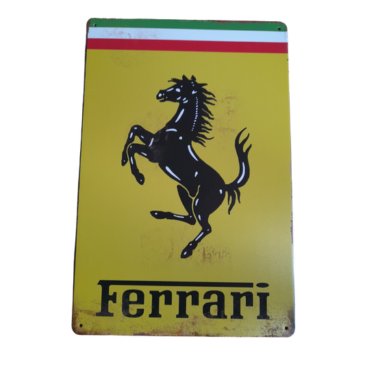 Ferrari Metal Sign