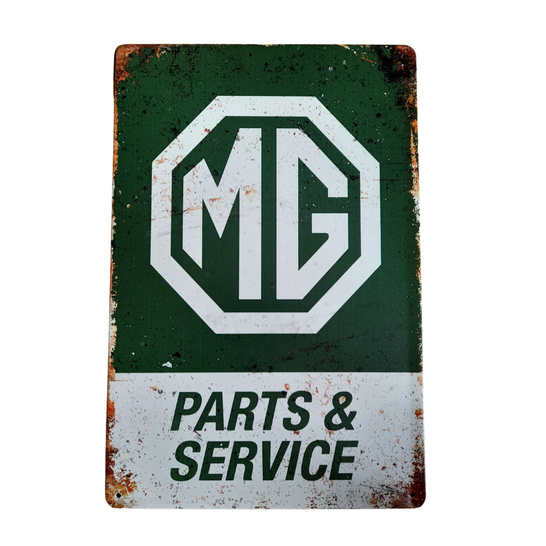 MG Parts & Service Metal Sign