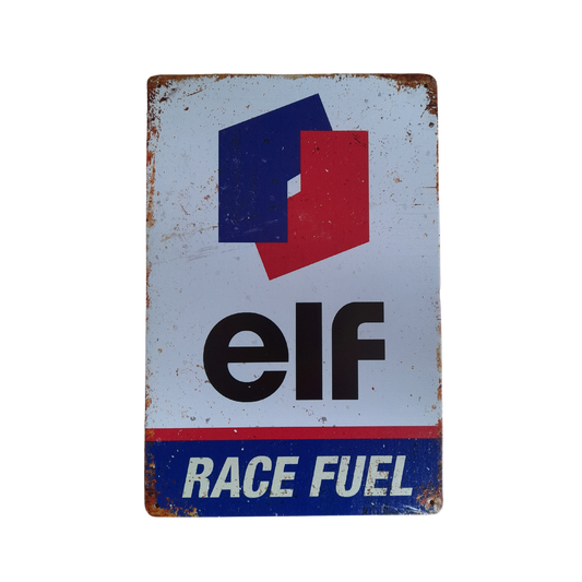 Elf Race Fuel Metal Sign