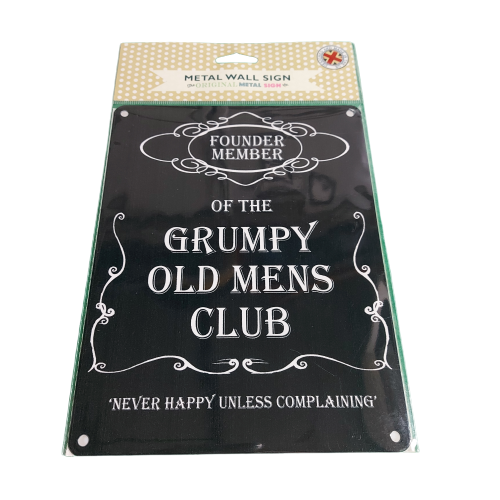 Grumpy Old Mens Club Tin Sign