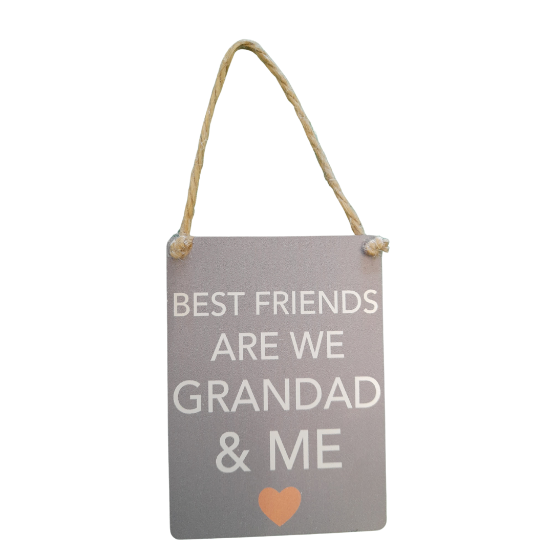 Best Friends Grandad & Me Small Hanging Sign