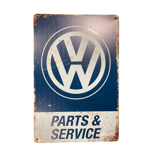 VW Parts & Service Metal Sign